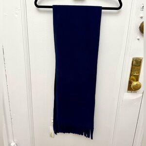 Capelli Of New York Navy Blue Scarf With Fringe Detail Cozy Unisex 64 Inches New